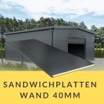 Wand-Sandwichpaneel PUR 40 mm (2. Wahl) | Deckbreite 1000 mm | RAL 7016/9006 | sofort ab Lager