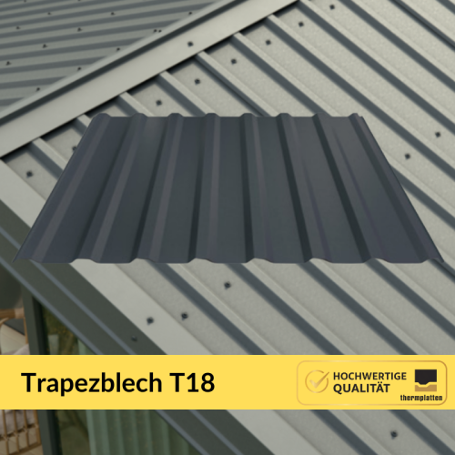 Trapezblech T18 0,5 mm – Dach- und Fassadenprofil aus Stahl von Thermplatten