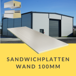 Wand-Sandwichpaneel 100 mm (2. Wahl) – Uc 0,22 W/m²K | Thermplatten
