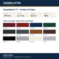 Trapezblech T7 – RAL-Farbpalette und technische Daten
