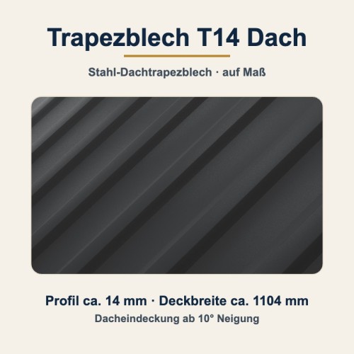 Trapezblech T14 Dach – Stahl-Dachtrapezblech, Dacheindeckung