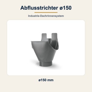 Abflusstrichter ø150 – Wasserfangkasten für Industrie-Dachrinnen