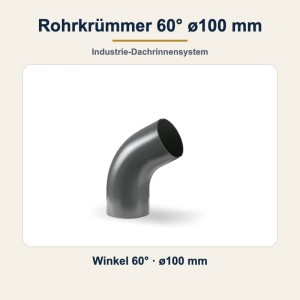 Rohrkrümmer 60° ø100 mm – Fallrohrbogen