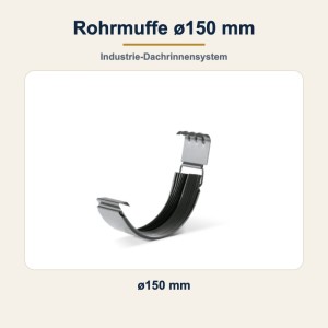 Rohrmuffe ø150 mm – Rinnenverbinder (Click-System)