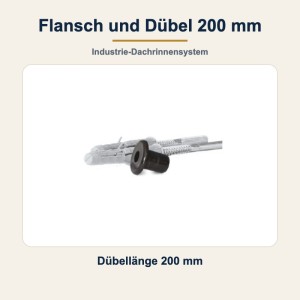 Flansch und Dübel 200 mm – Wandbefestigung für Fallrohrschellen