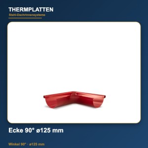 Ecke 90° ø125 mm – Rinnenwinkel (Innen/Außen)