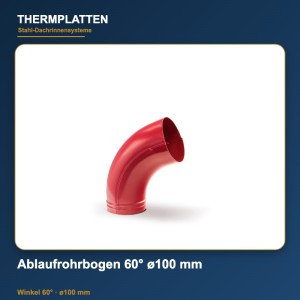 Ablaufrohrbogen 60° ø100 mm – Auslaufbogen