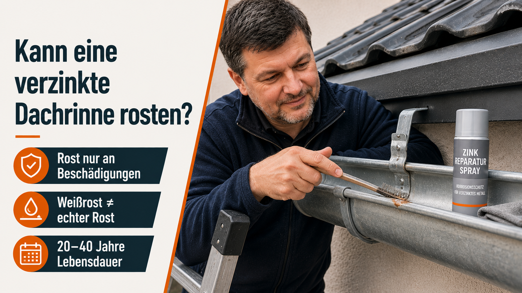 Kann eine verzinkte Dachrinne rosten?