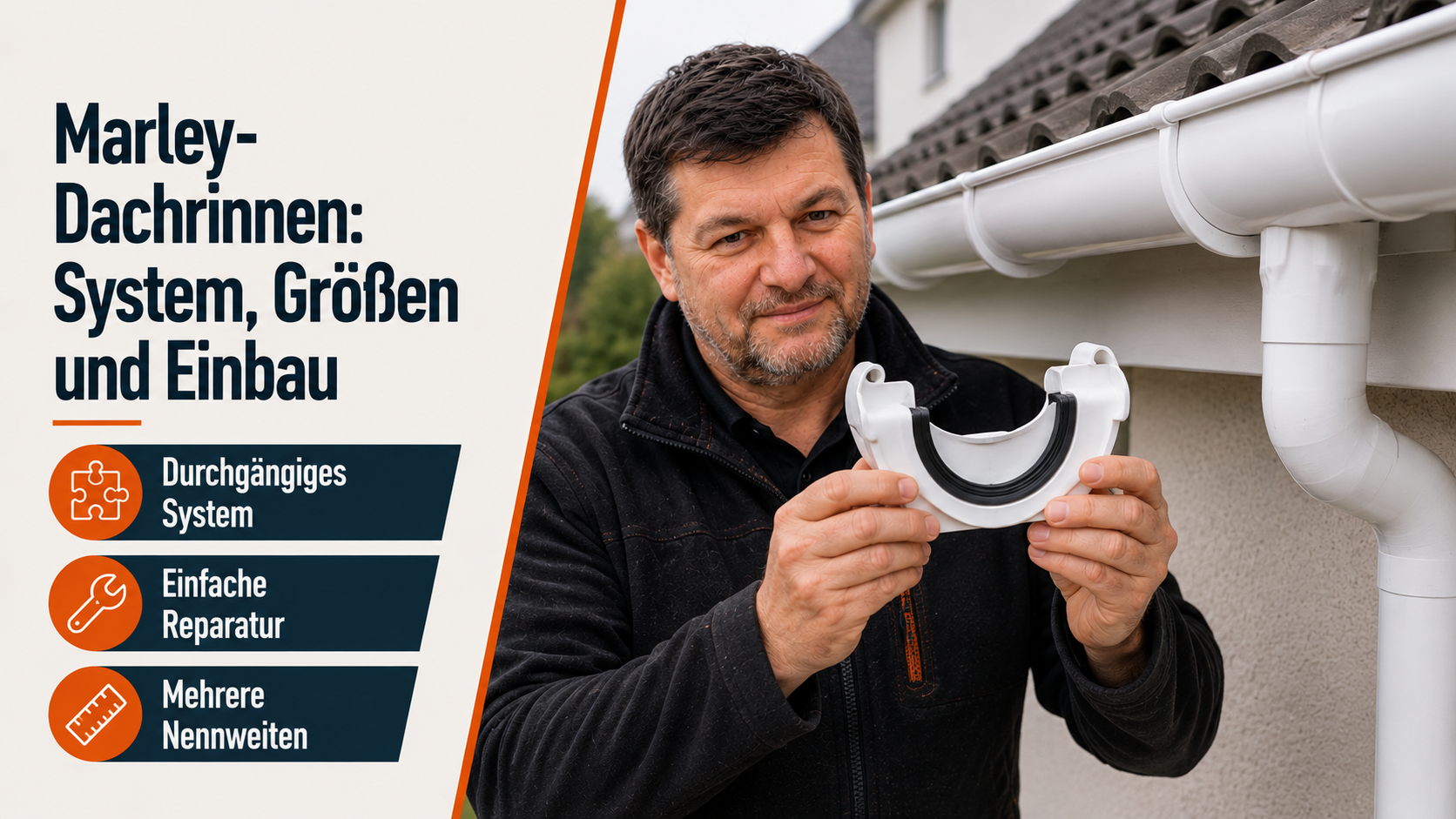 Marley-Dachrinnen: System, Größen und Einbau