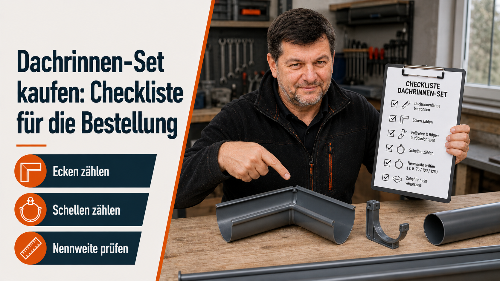 Dachrinnen-Set kaufen: Checkliste für die Bestellung