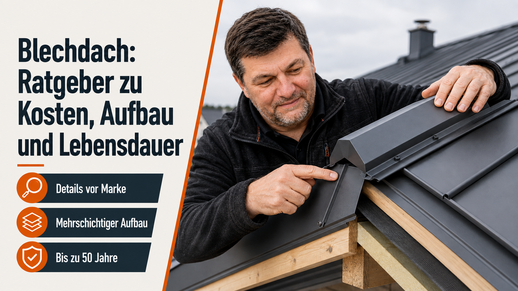 Blechdach: Ratgeber zu Kosten, Aufbau und Lebensdauer