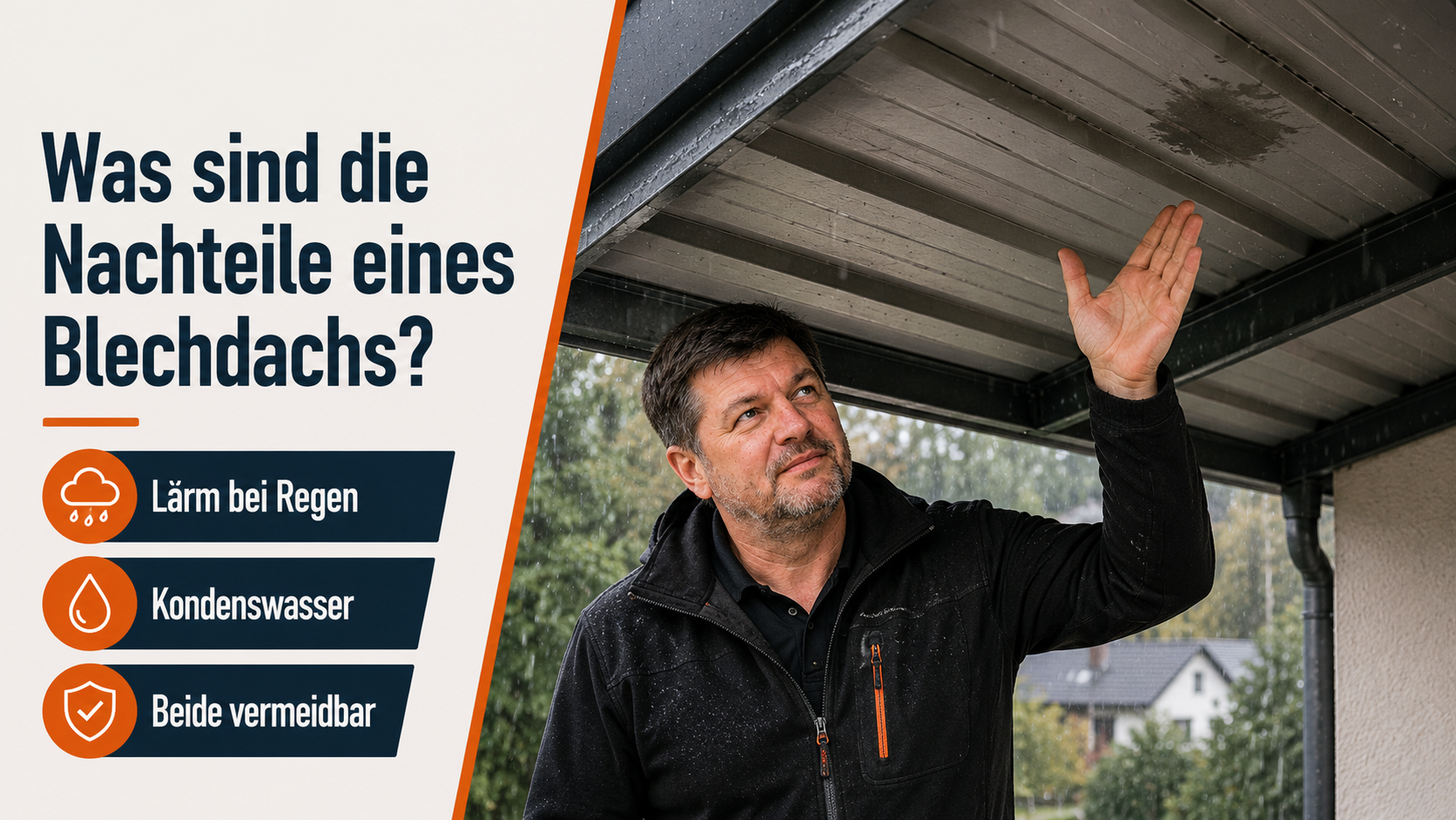 Was sind die Nachteile eines Blechdachs?