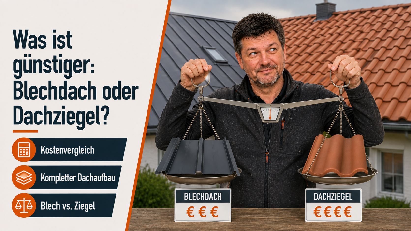 Was ist günstiger: Blechdach oder Dachziegel?
