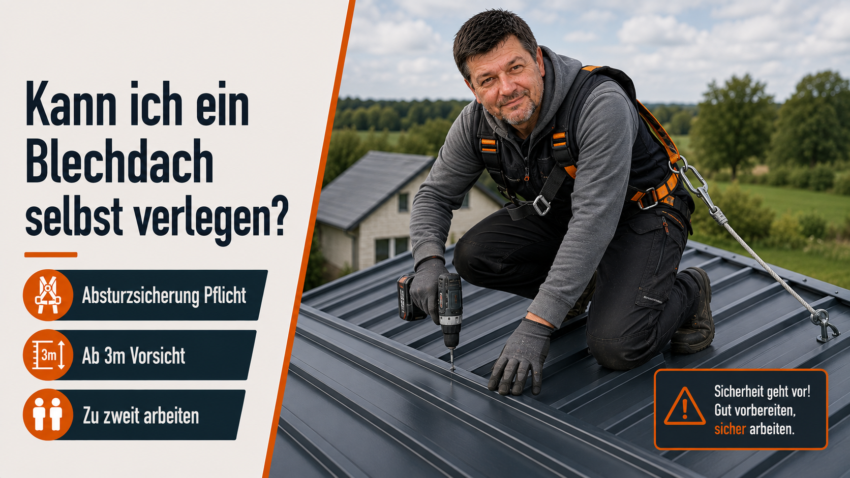Kann ich ein Blechdach selbst verlegen?