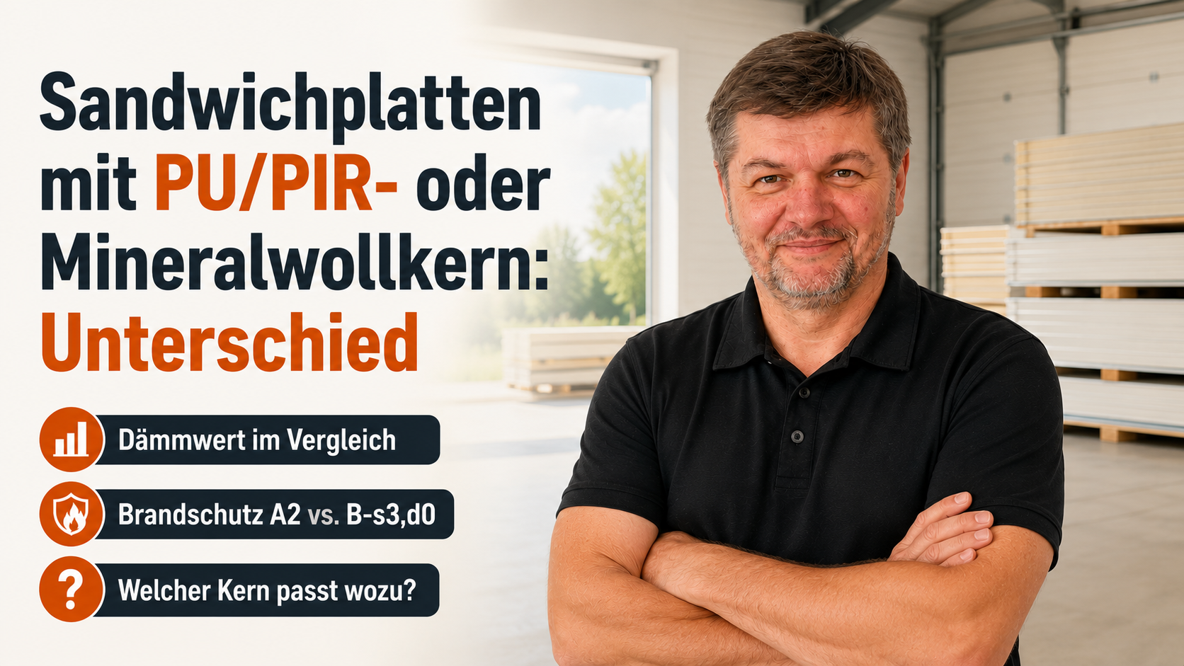 Sandwichplatten mit PU/PIR- oder Mineralwollkern: Unterschied