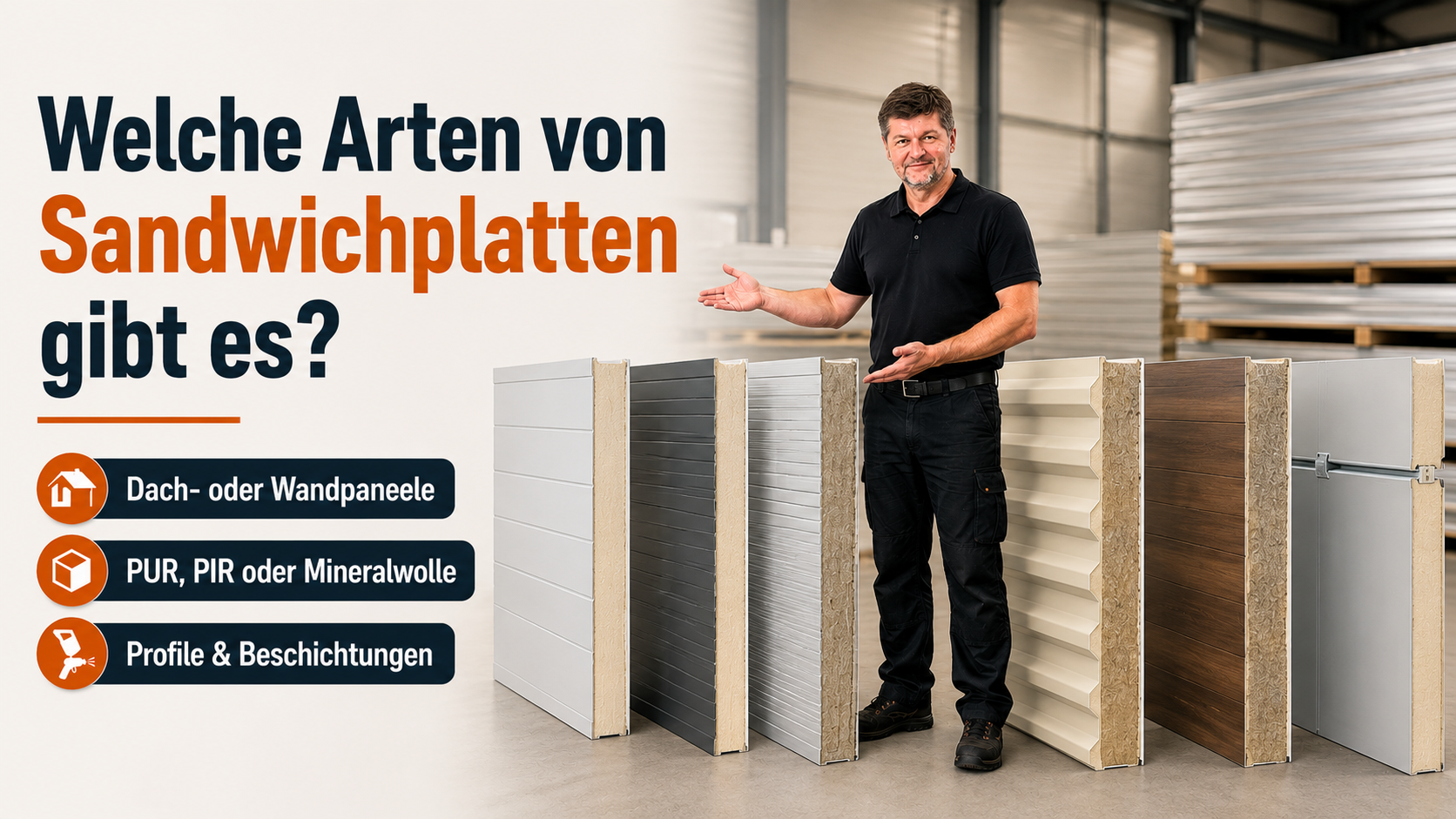 Welche Arten von Sandwichplatten gibt es?