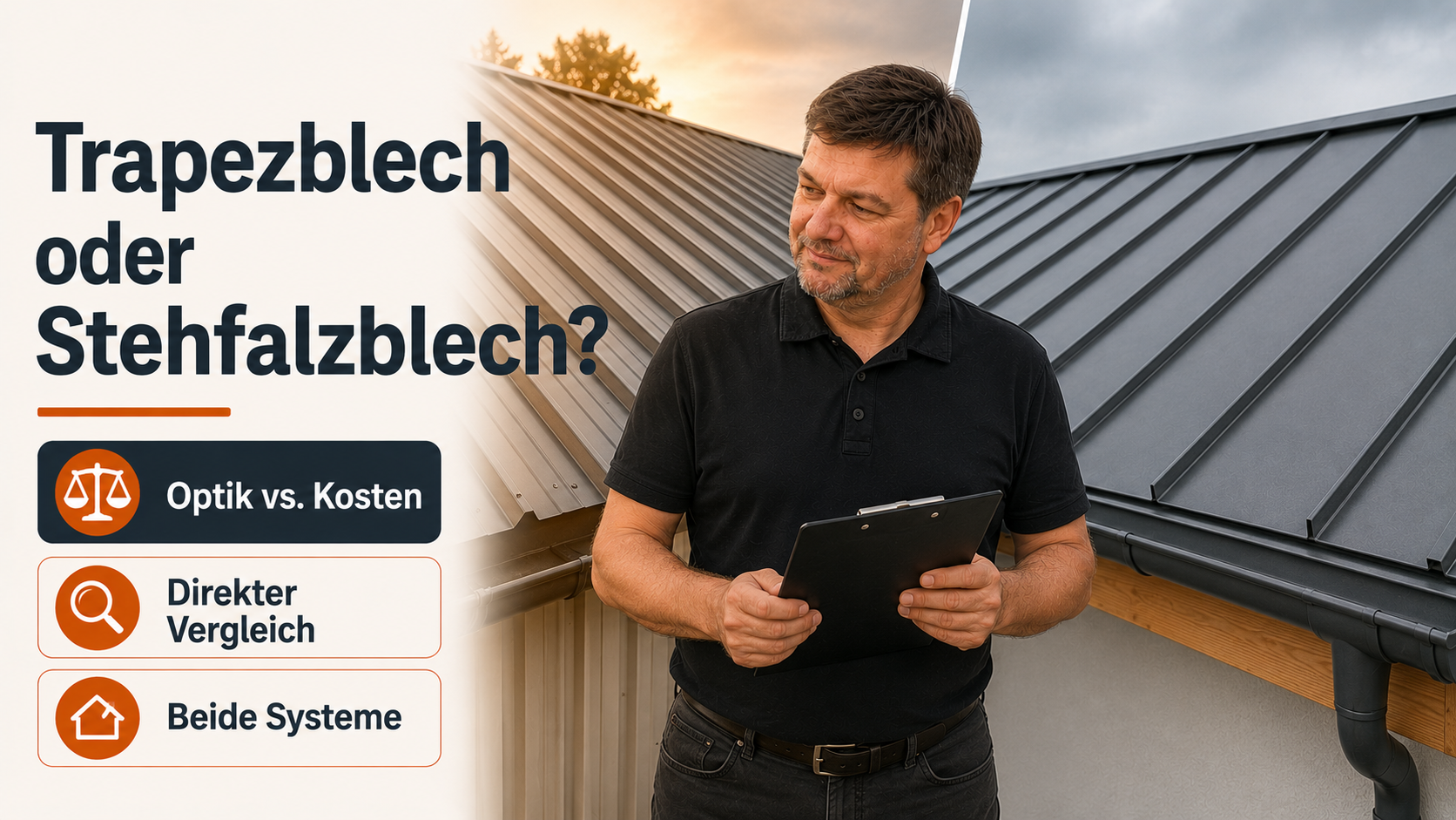 Was ist besser: Trapezblech oder Stehfalzblech?