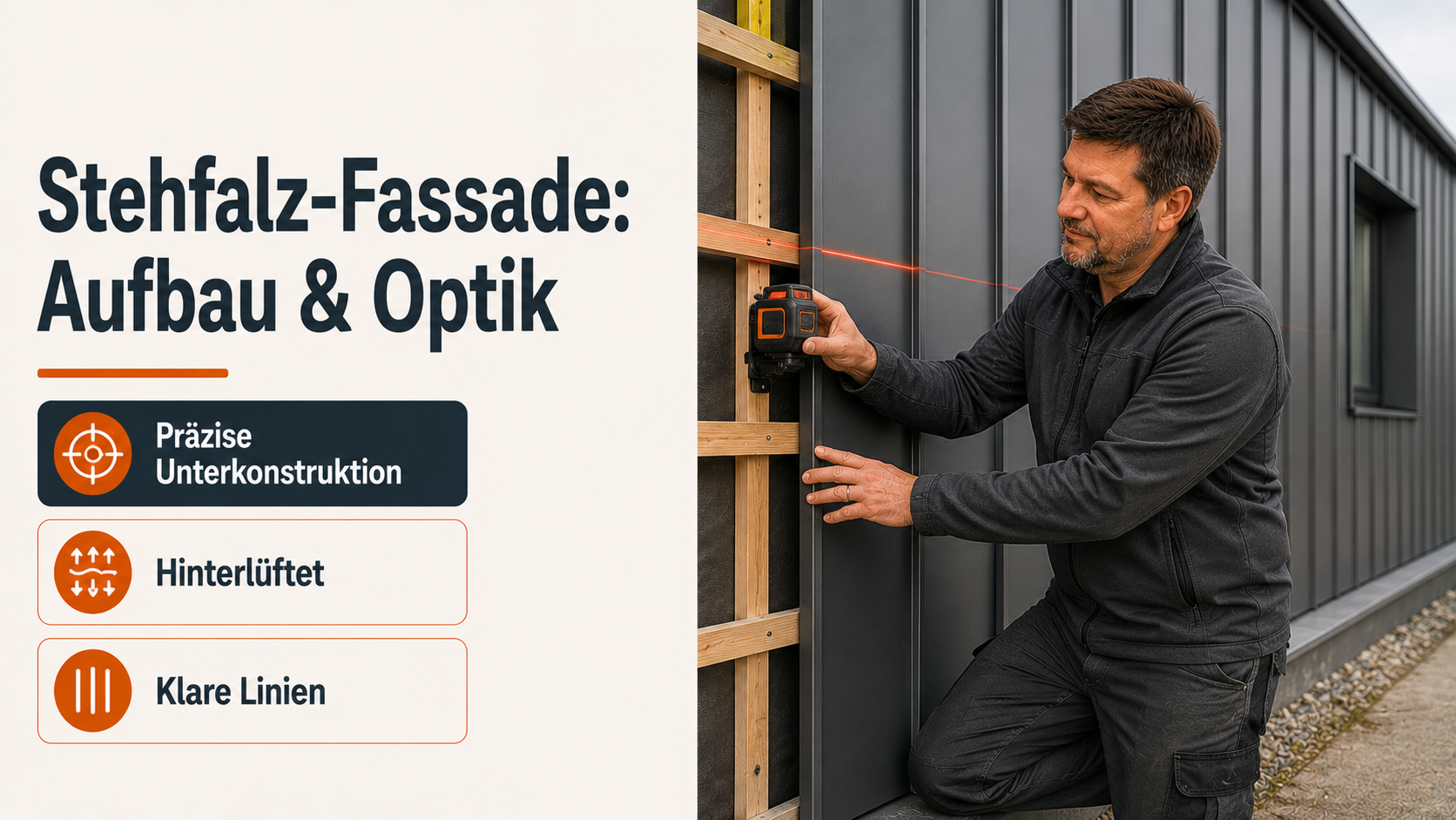 Stehfalz-Fassade: Aufbau, Unterkonstruktion und Optik