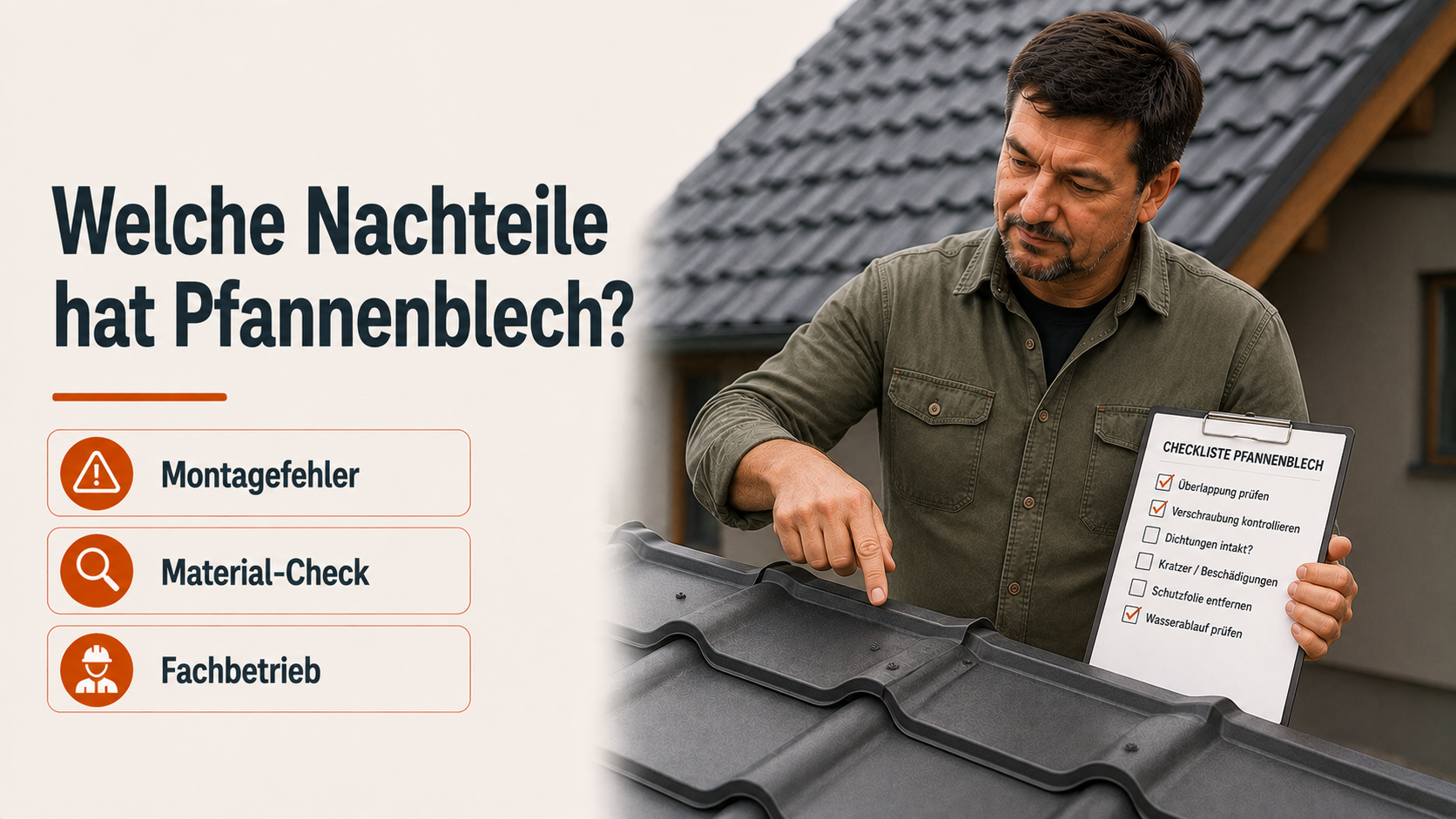 Welche Nachteile hat Pfannenblech?