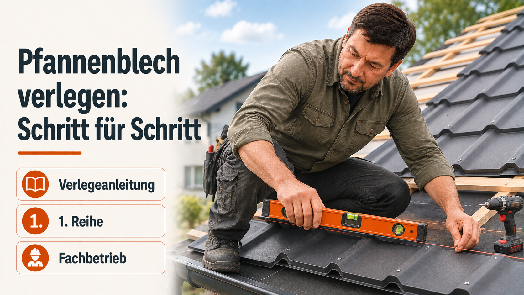 Pfannenblech verlegen: Verlegeanleitung Schritt für Schritt