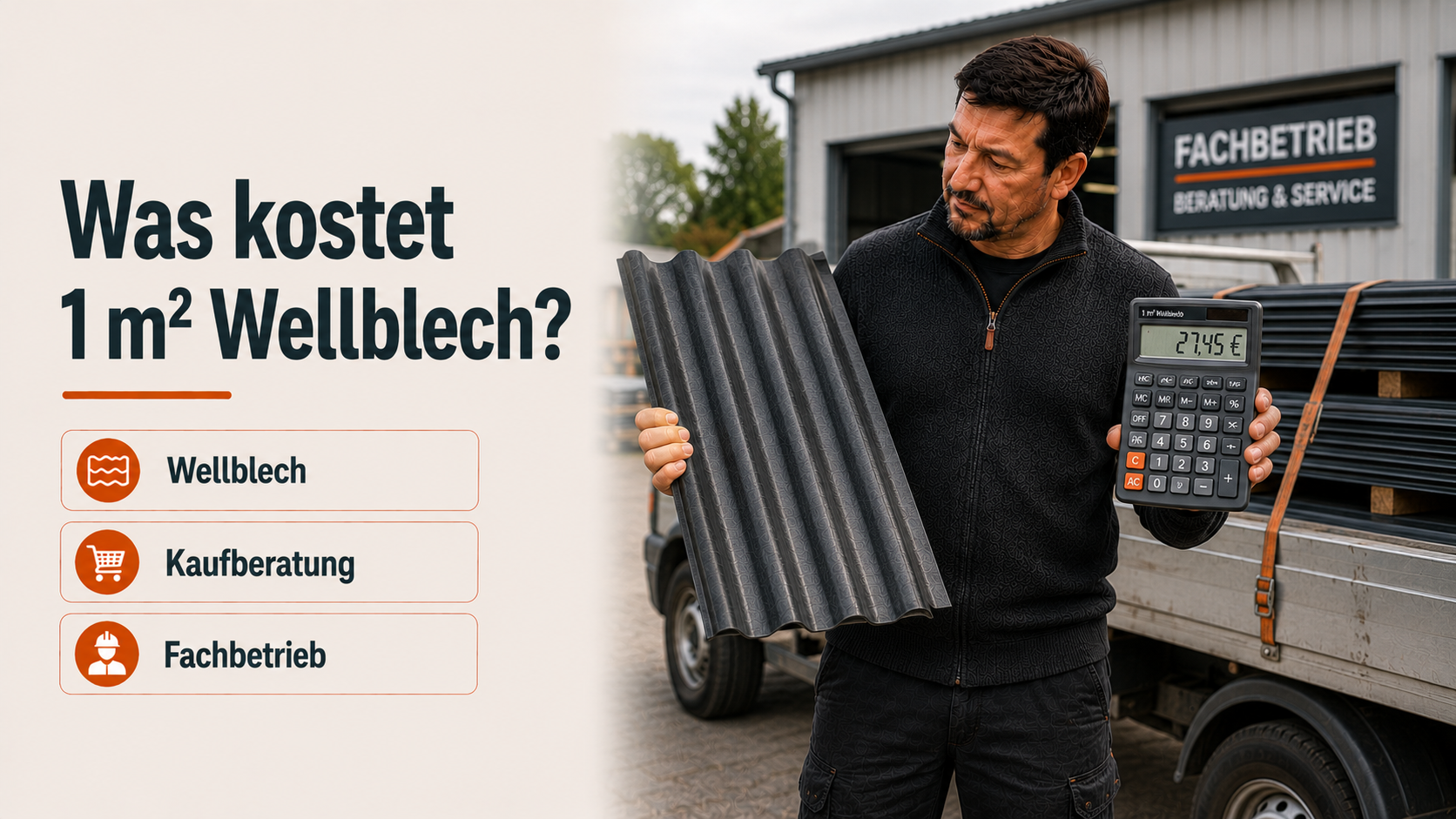Was kostet 1 m² Wellblech?