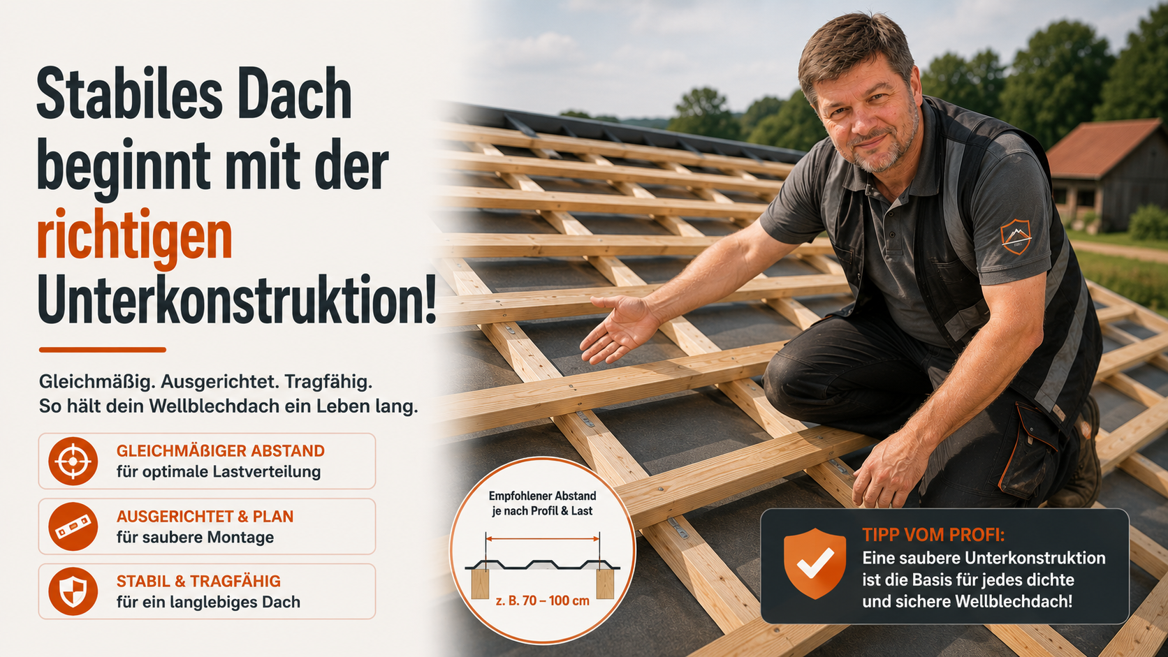 Welche Unterkonstruktion für Wellblechplatten?
