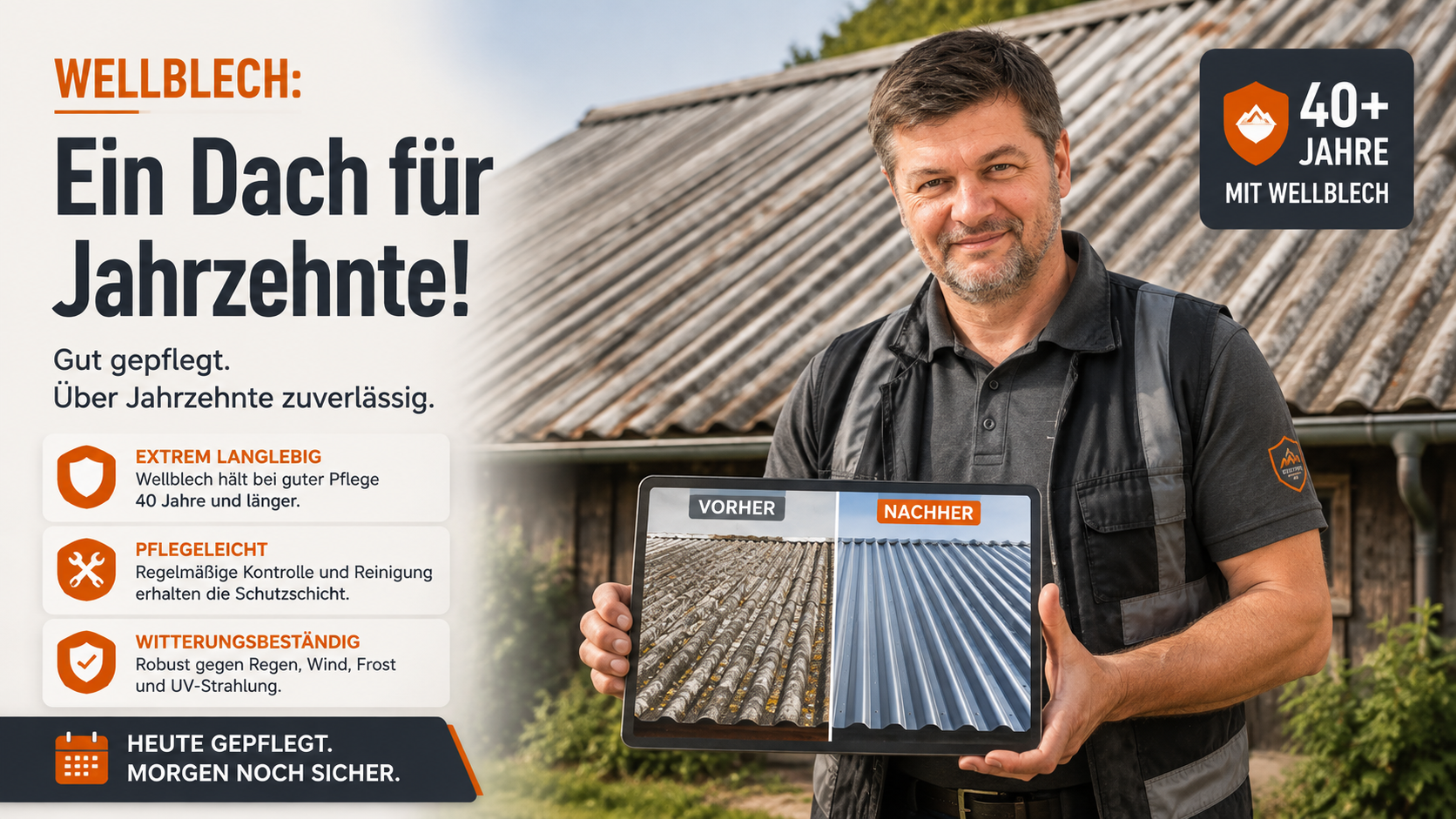 Wie lange hält ein Wellblechdach?