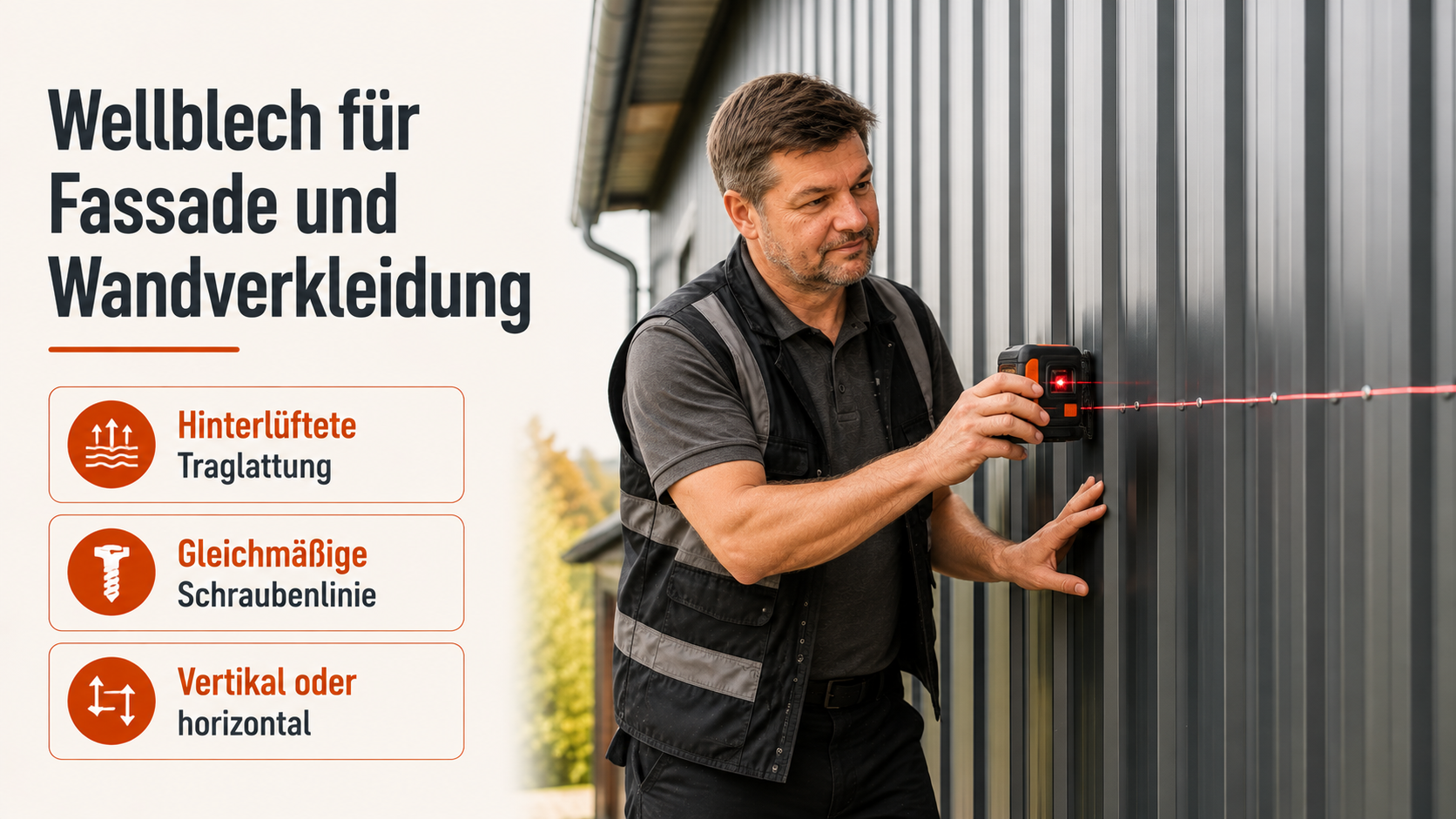 Wellblech für Fassade und Wandverkleidung