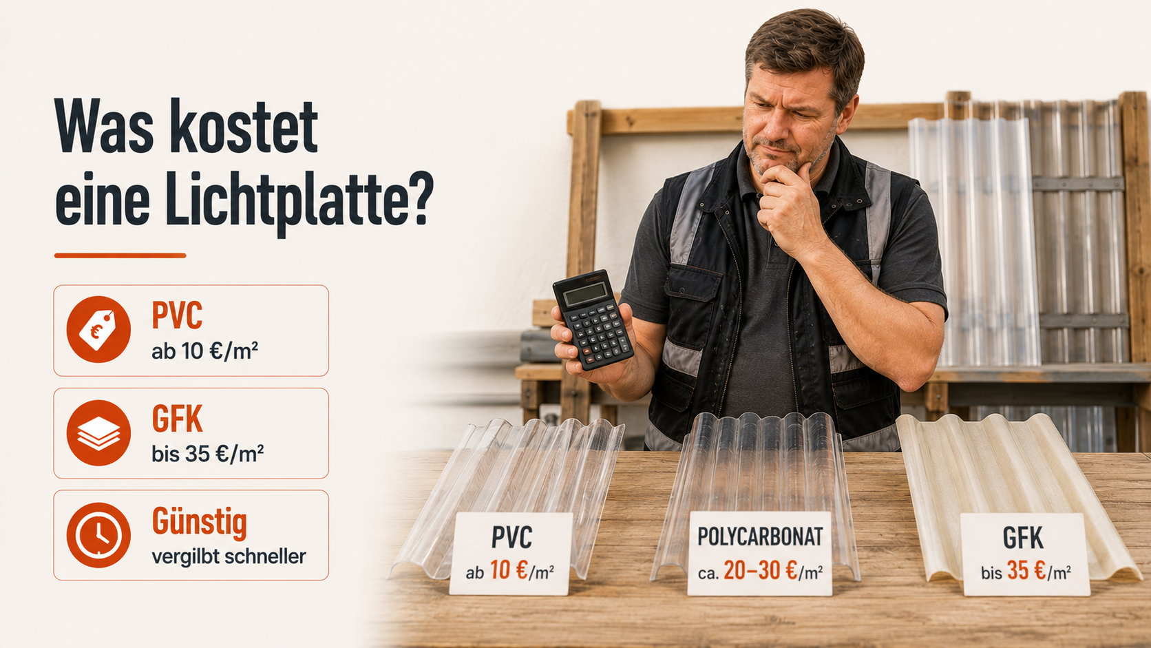 Was kostet eine Lichtplatte? Preise nach Material