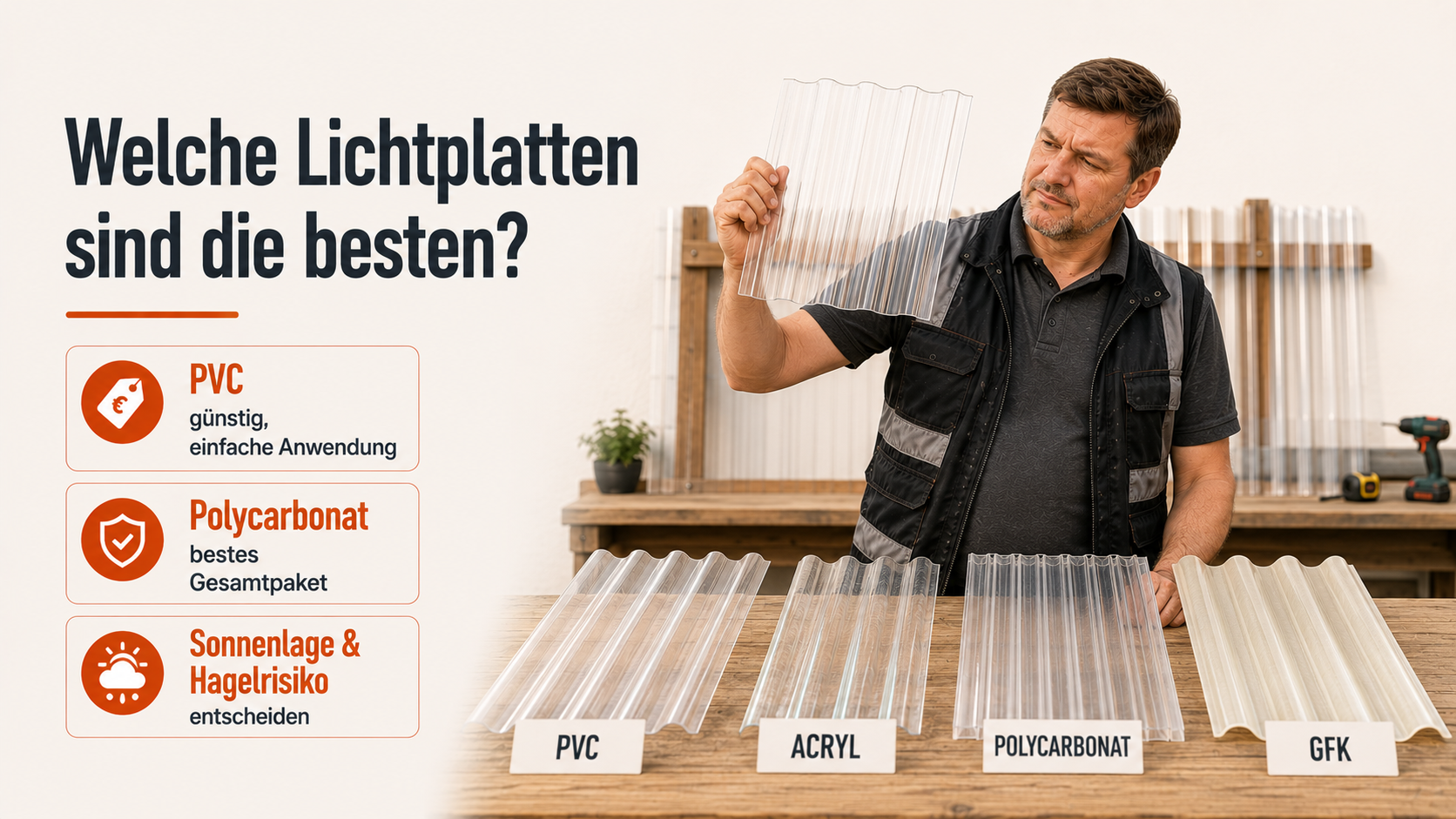 Welche Lichtplatten sind die besten? Materialvergleich