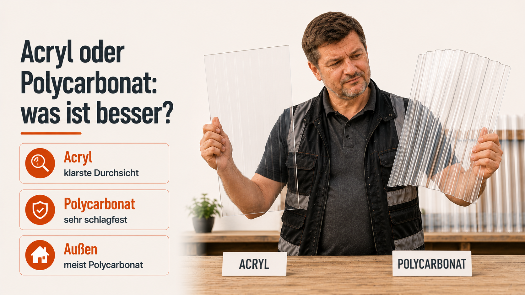 Acryl oder Polycarbonat Lichtplatten: was ist besser?