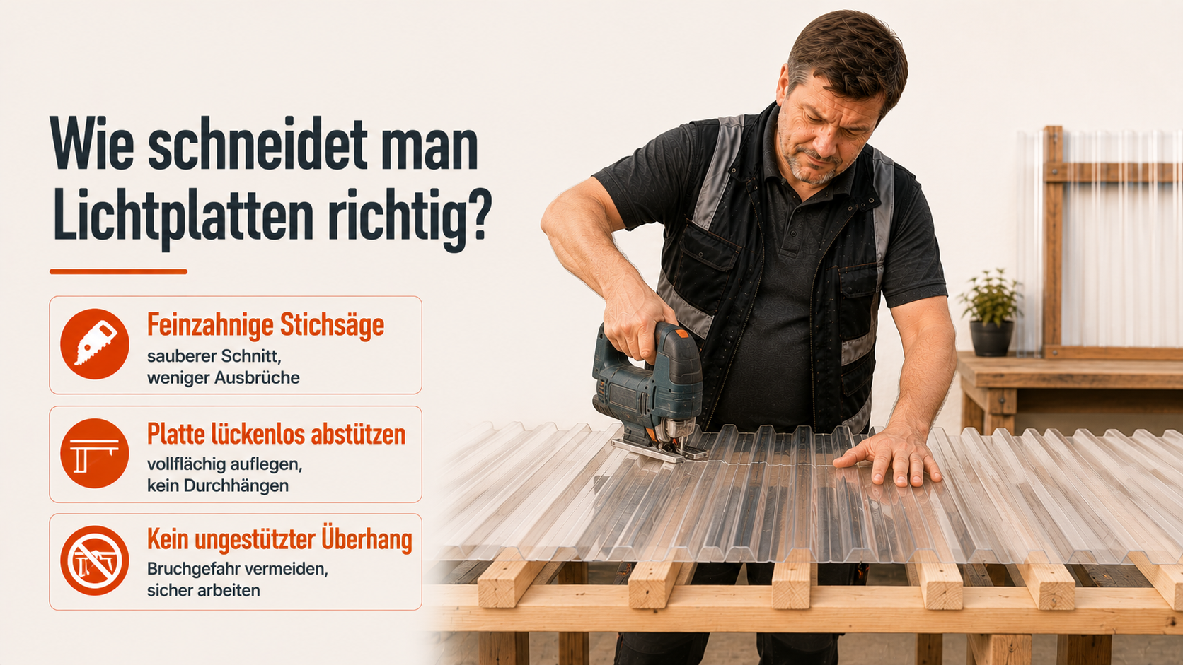 Wie schneidet man Lichtplatten richtig?