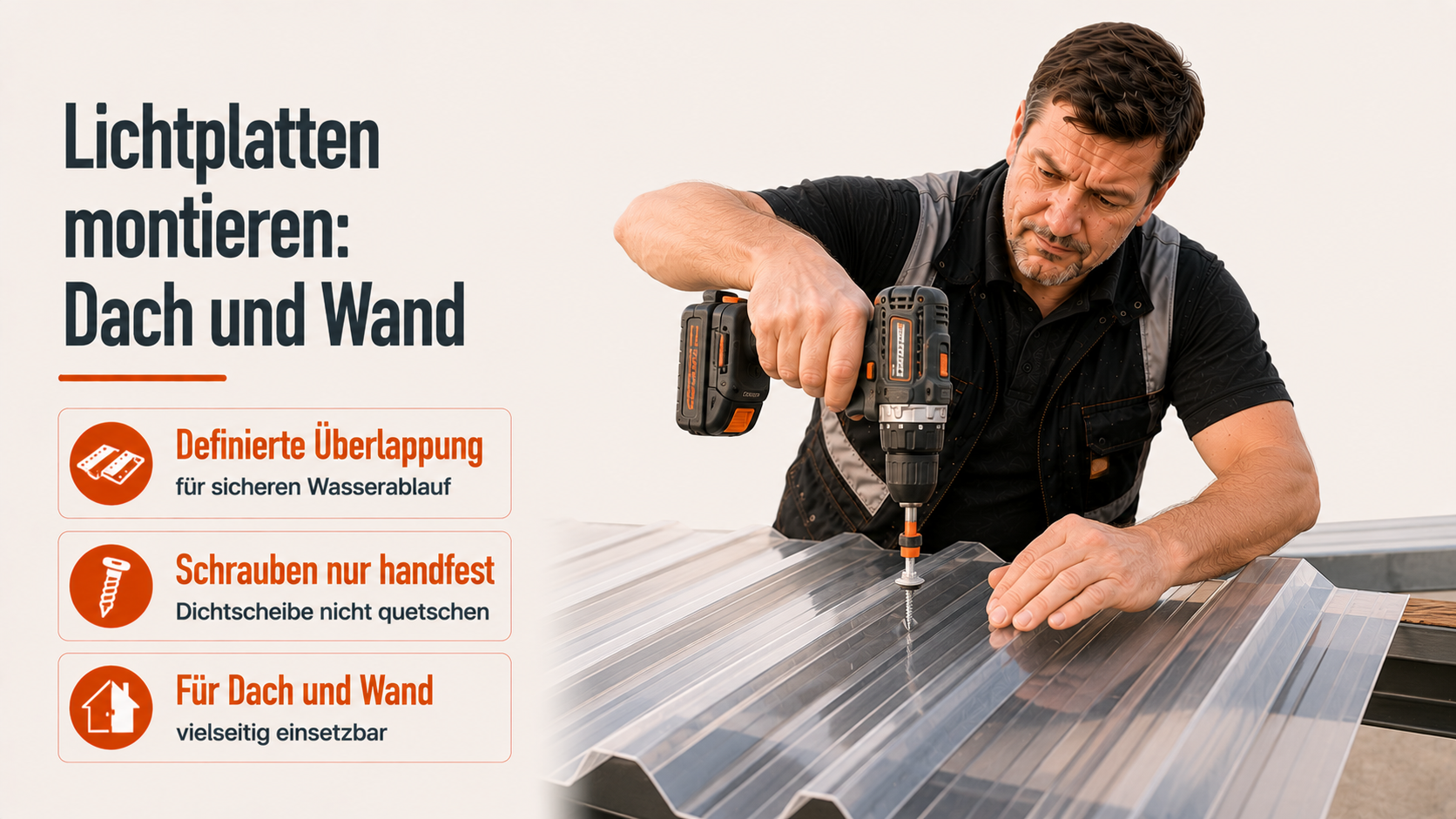 Lichtplatten montieren: Anleitung für Dach und Wand
