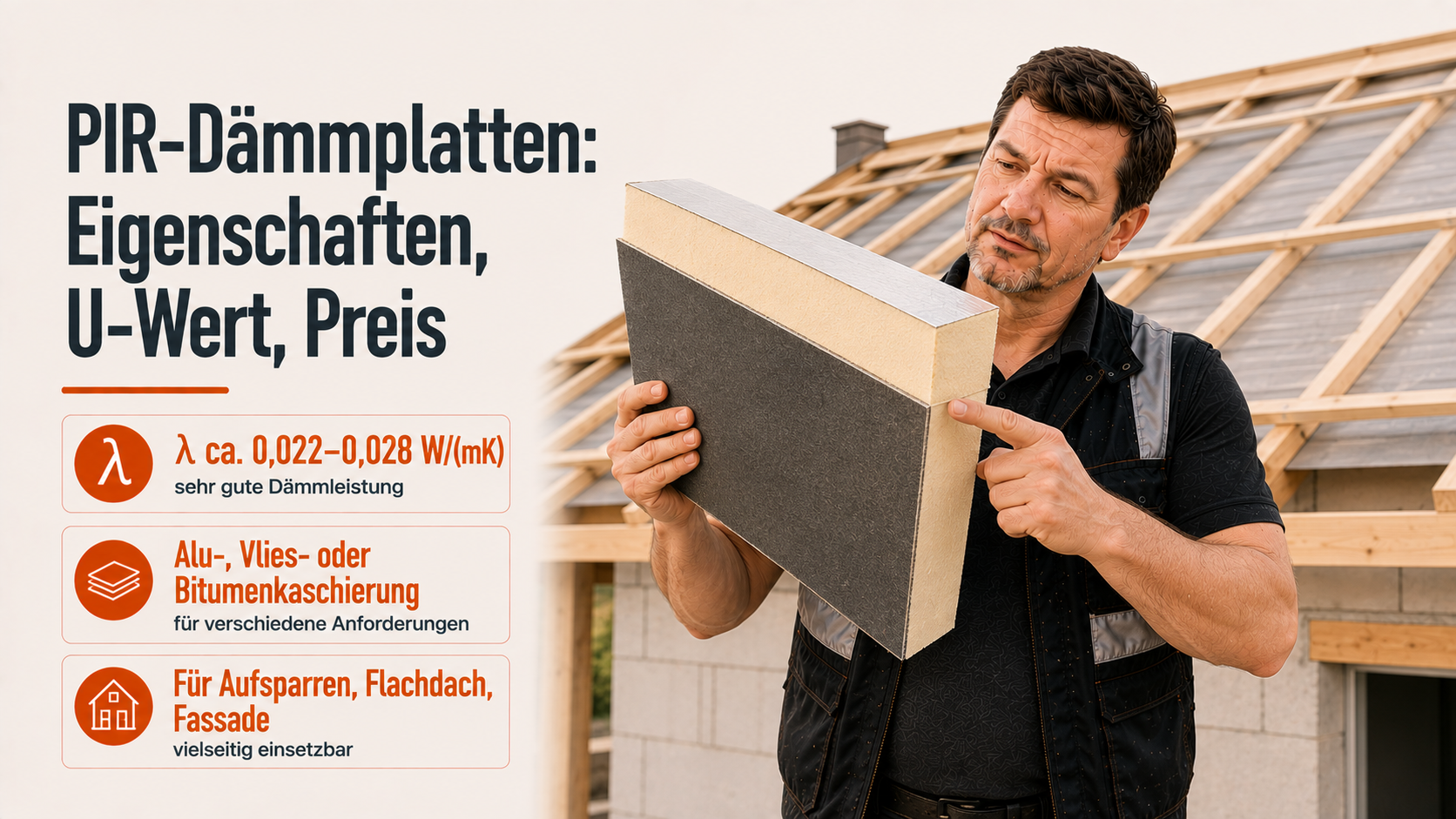 PIR-Dämmplatten: Ratgeber zu Eigenschaften, U-Wert und Preis