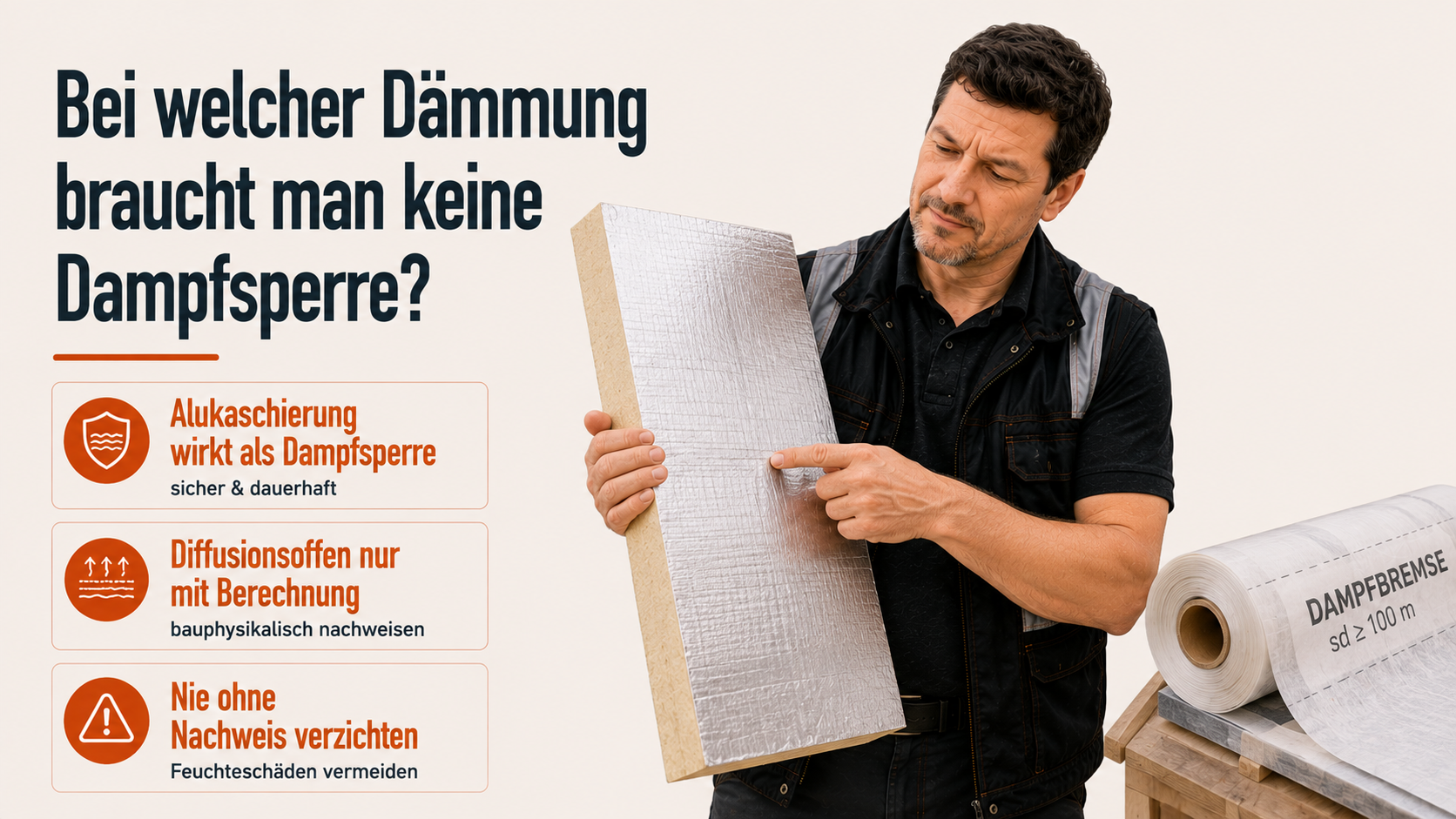 Bei welcher Dämmung braucht man keine Dampfsperre?