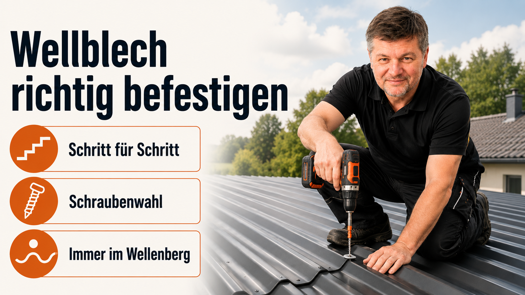 Wie wird Wellblech befestigt?