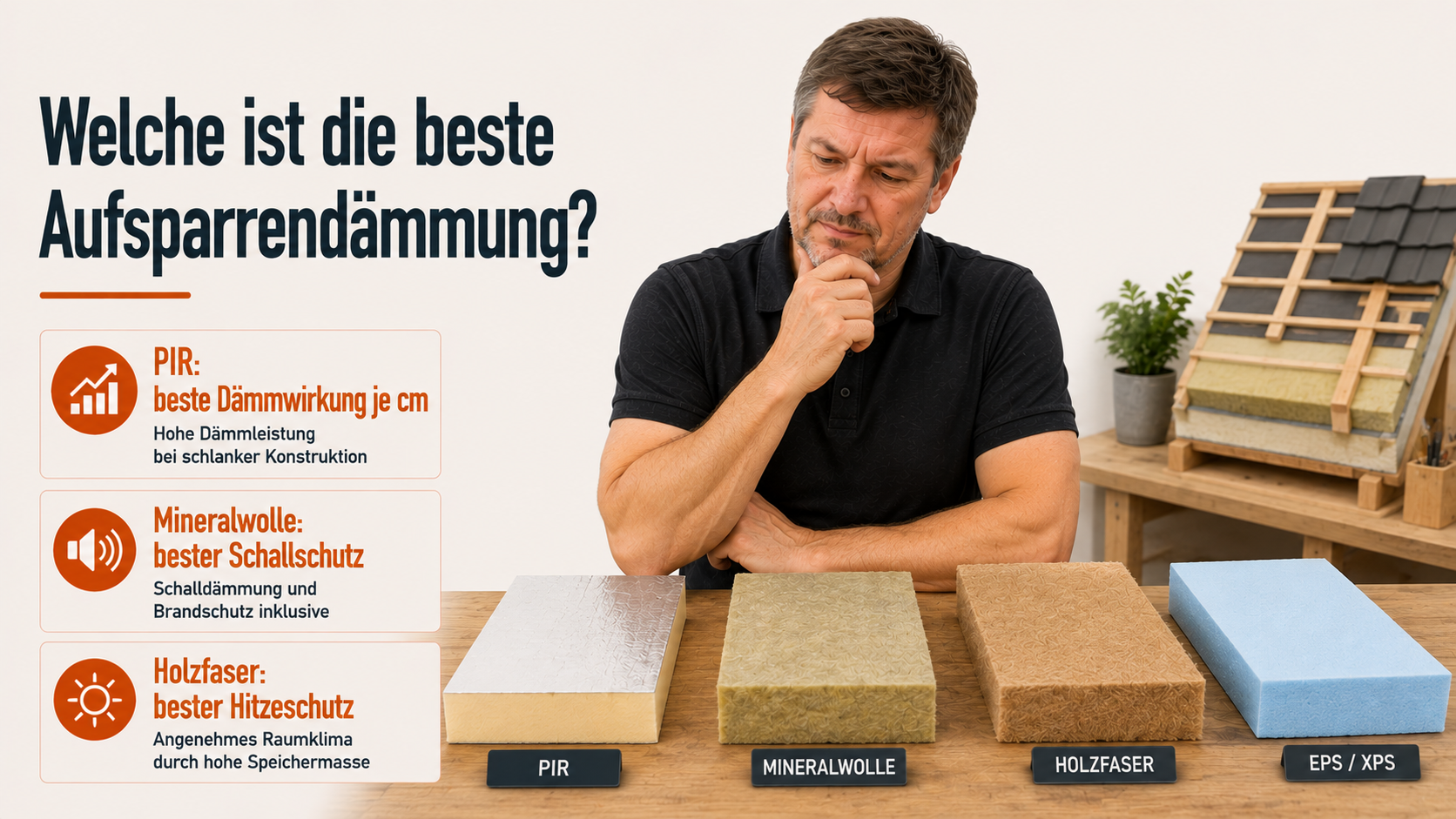 Welche ist die beste Aufsparrendämmung? Materialien im Vergleich