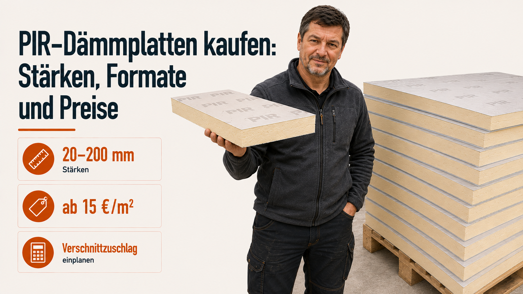 PIR-Dämmplatten kaufen: Stärken, Formate und Preise