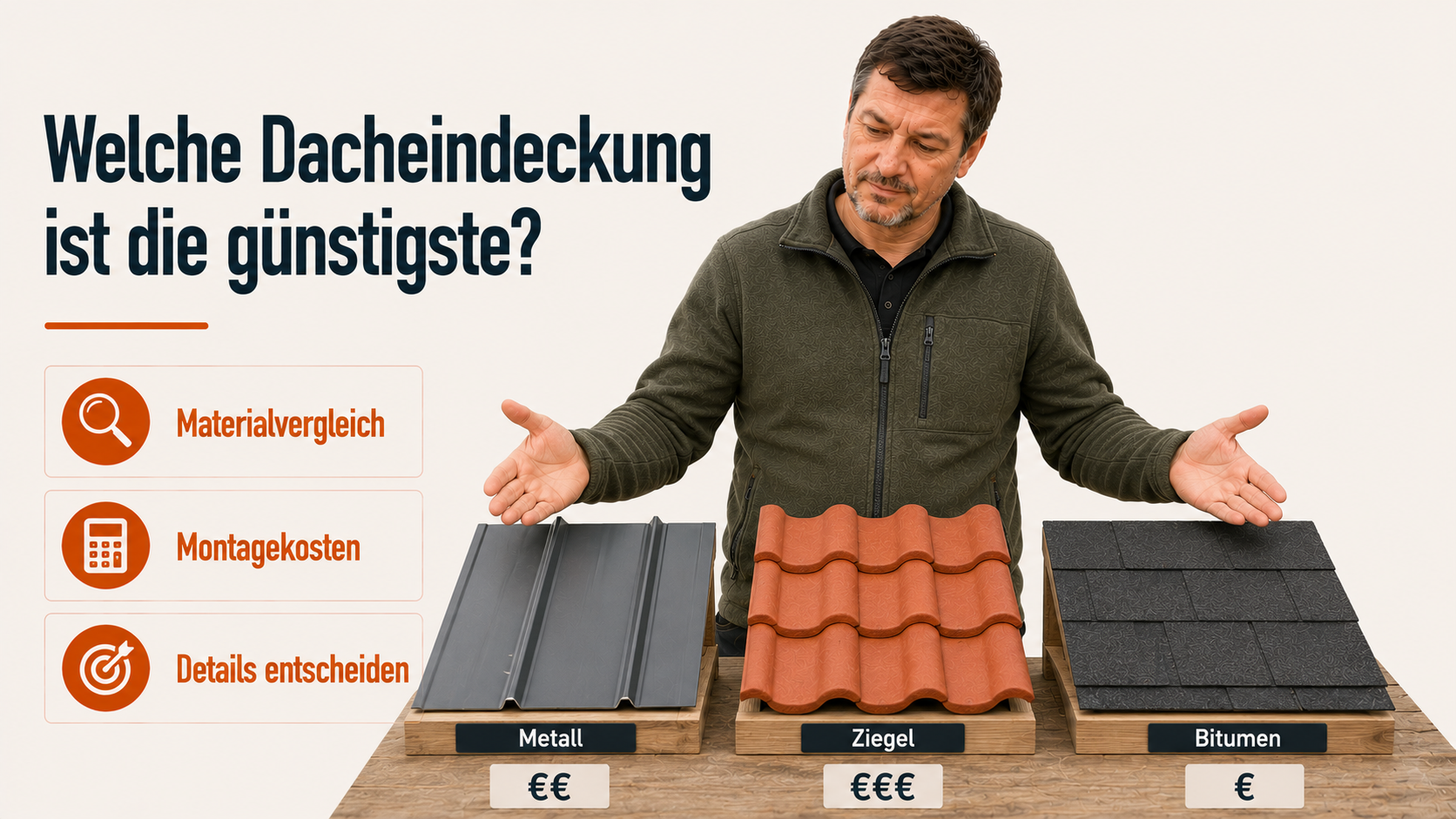 Welche Dacheindeckung ist die günstigste? Kostenvergleich