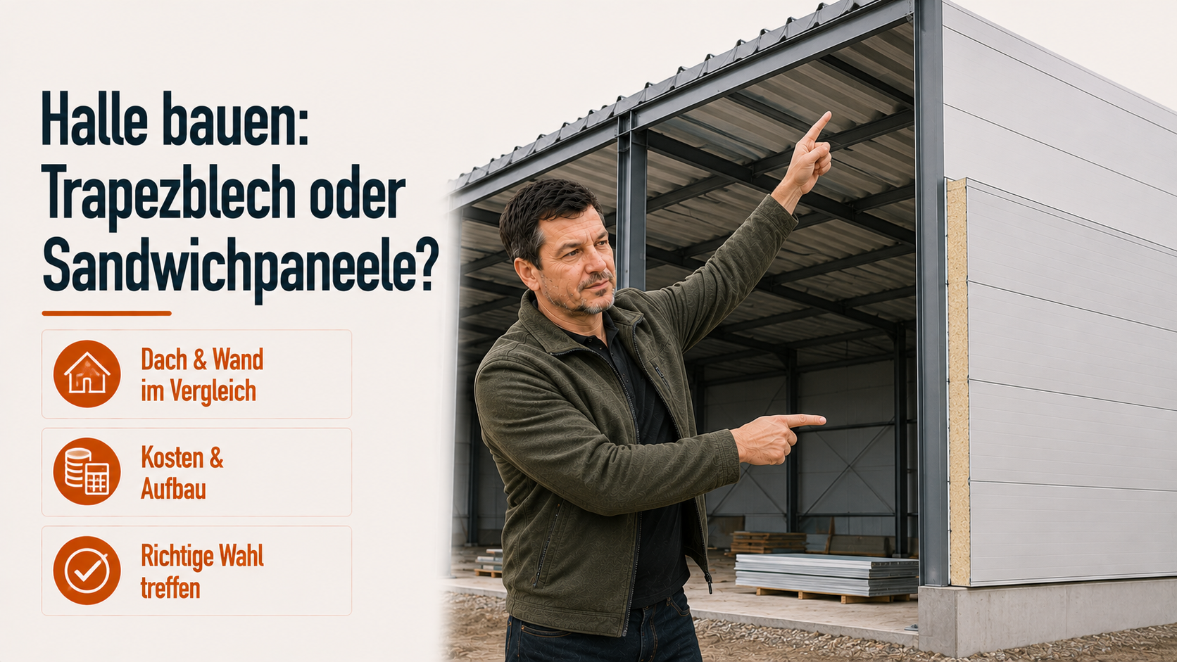 Halle bauen: Trapezblech oder Sandwichpaneele?