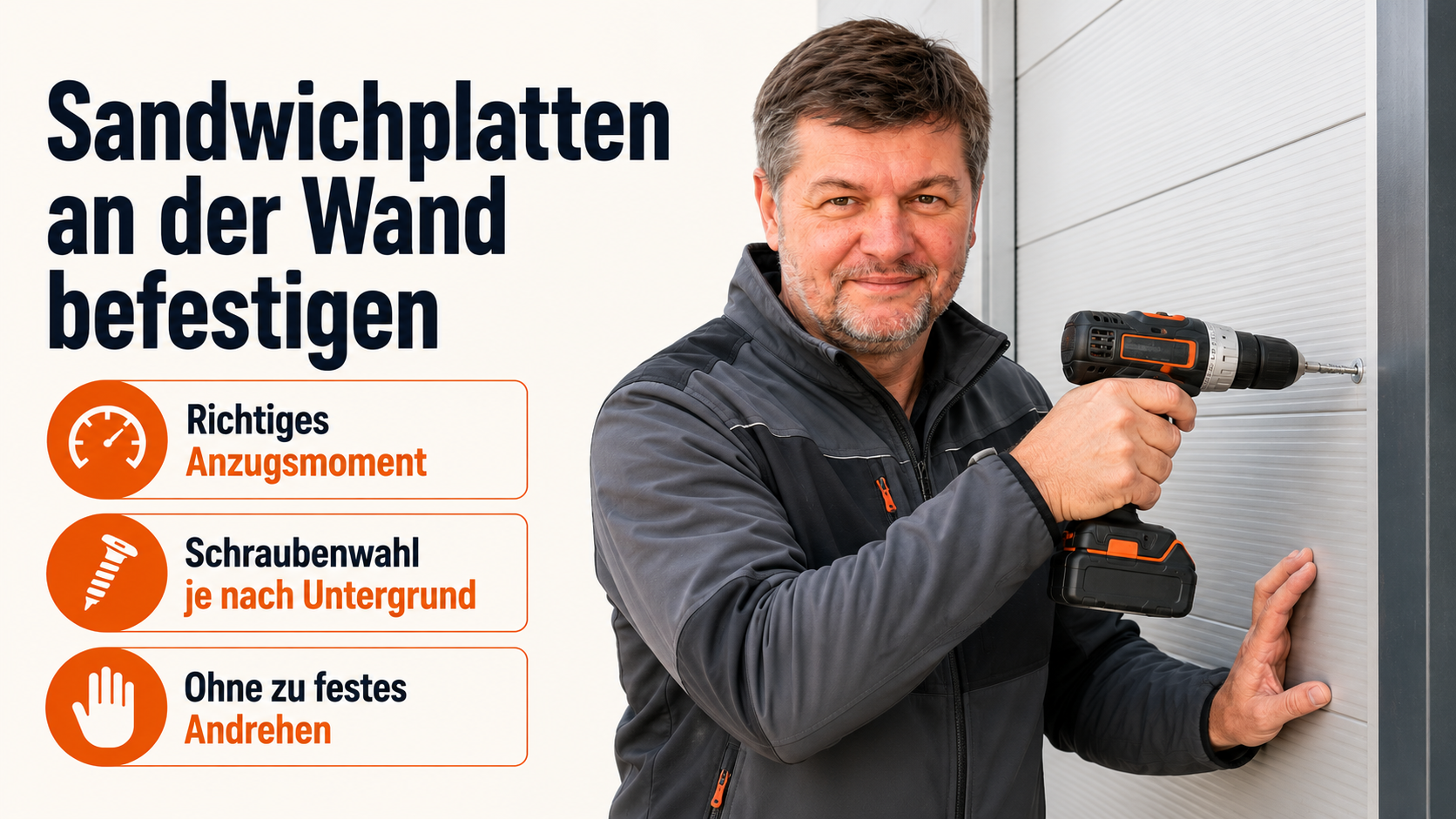 Wie werden Sandwichplatten an der Wand befestigt?