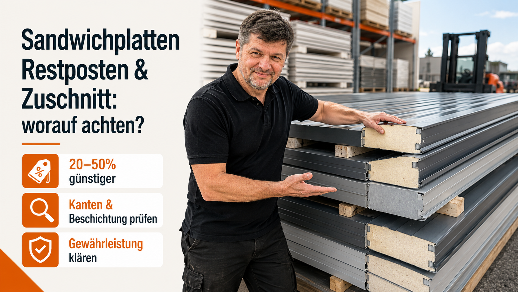 Sandwichplatten Restposten & Zuschnitt: worauf achten?