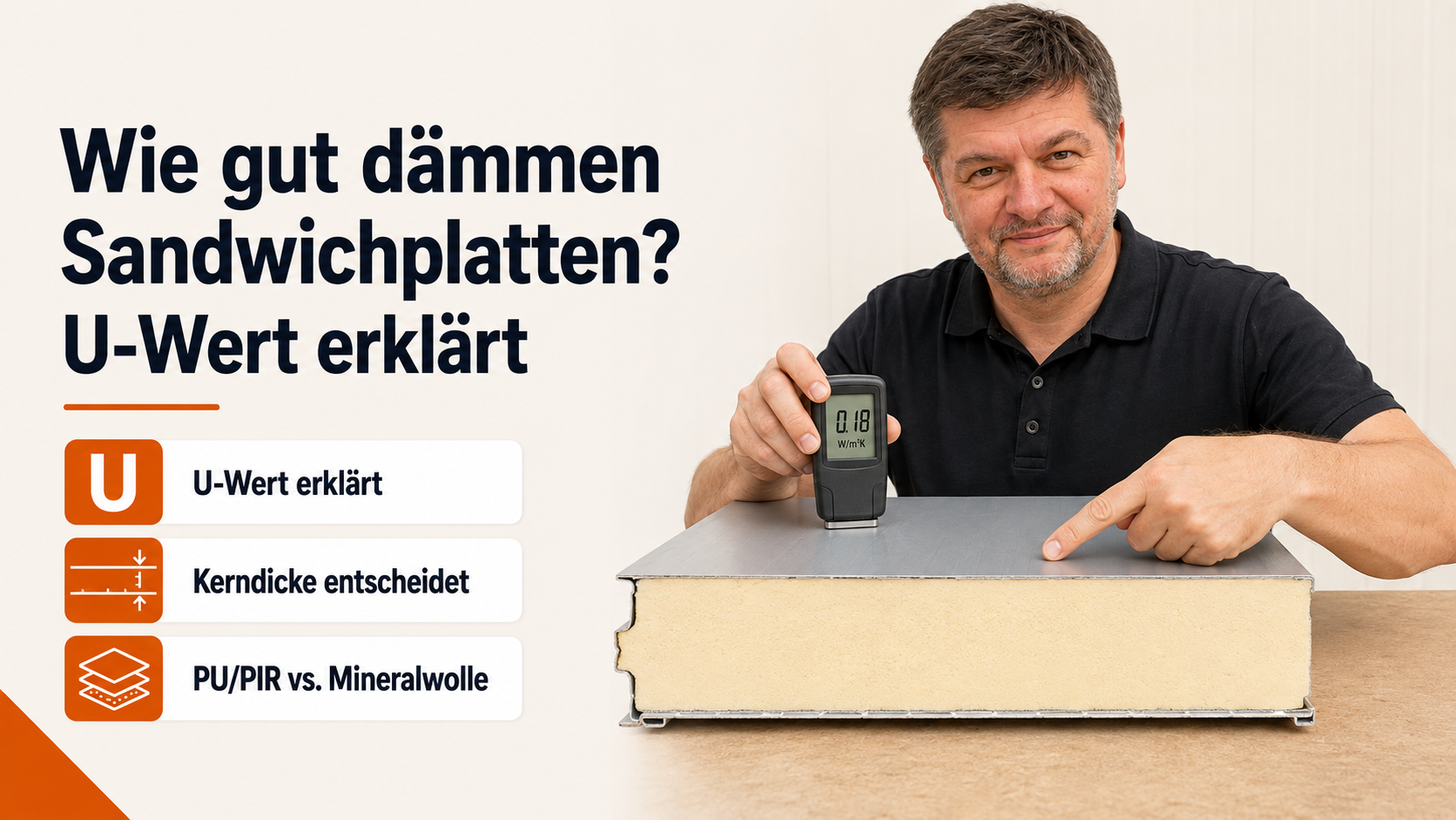 Wie gut dämmen Sandwichplatten? U-Wert erklärt