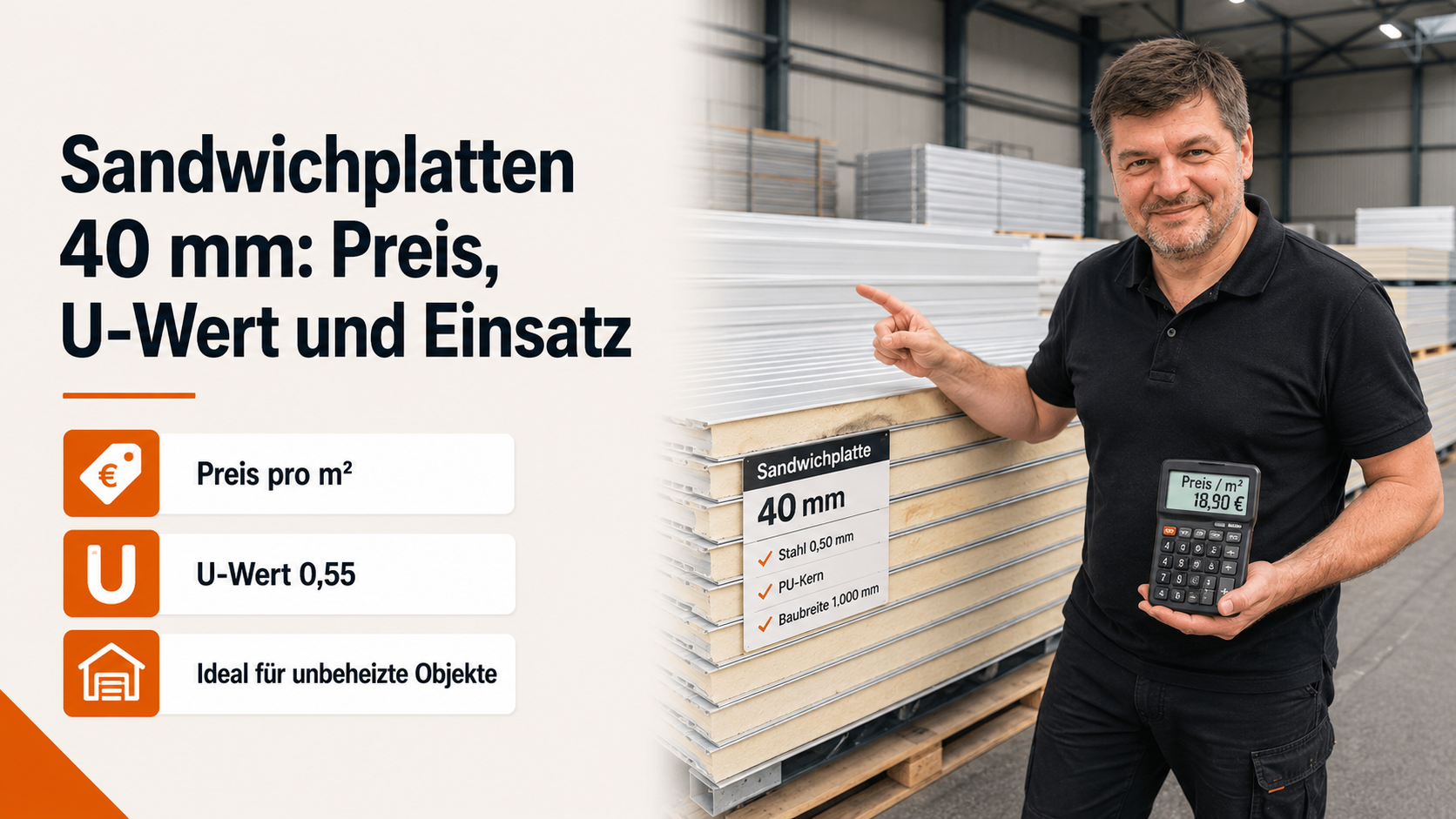 Sandwichplatten 40 mm: Preis, U-Wert und Einsatz