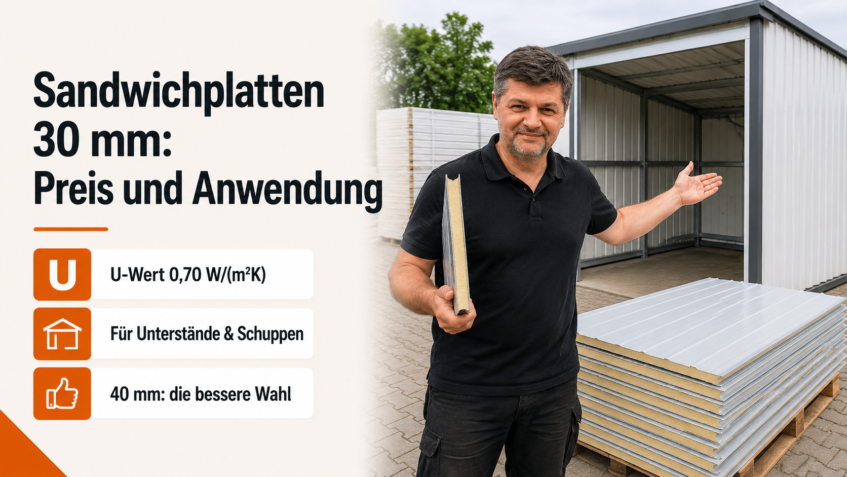 Sandwichplatten 30 mm: Preis und Anwendung