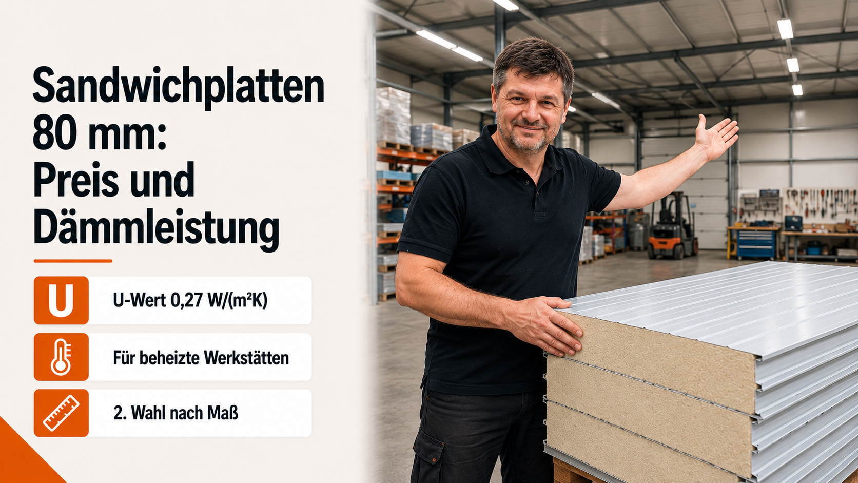 Sandwichplatten 80 mm: Preis und Dämmleistung