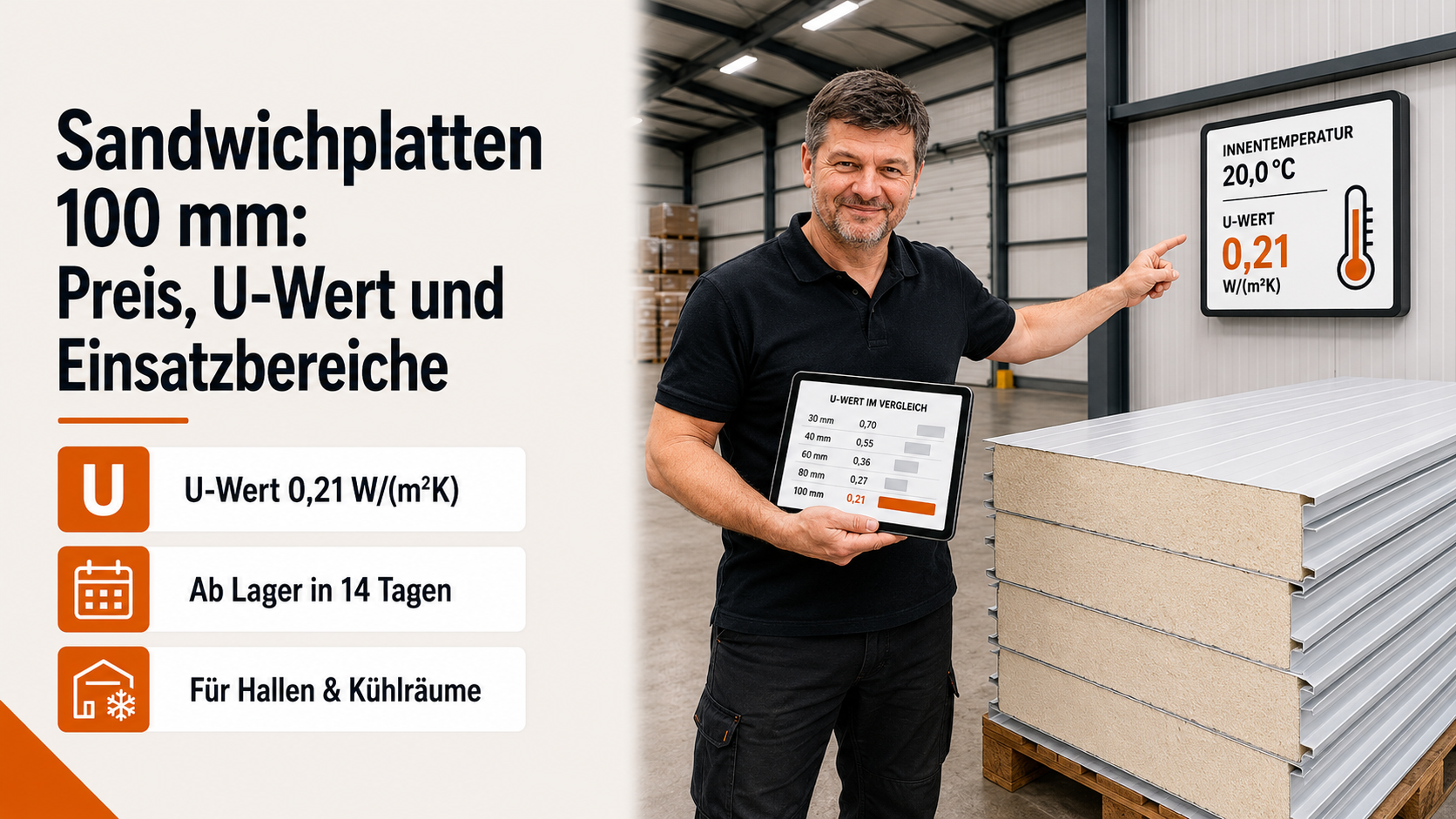 Sandwichplatten 100 mm: Preis, U-Wert und Einsatzbereiche