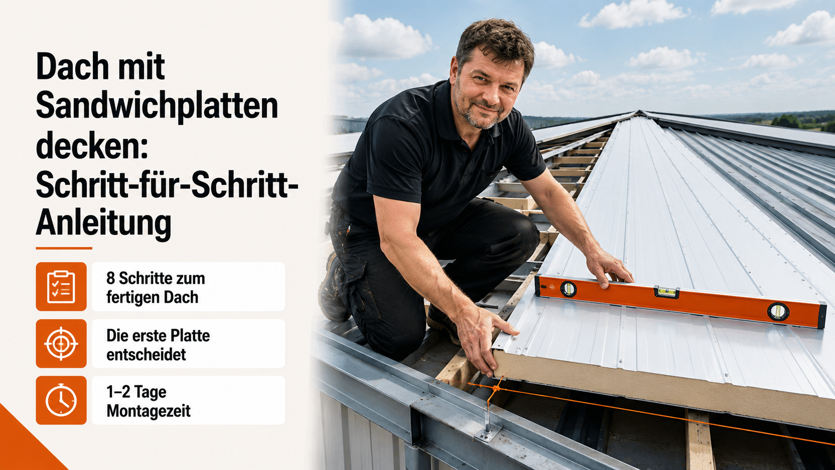Dach mit Sandwichplatten decken: Schritt-für-Schritt-Anleitung