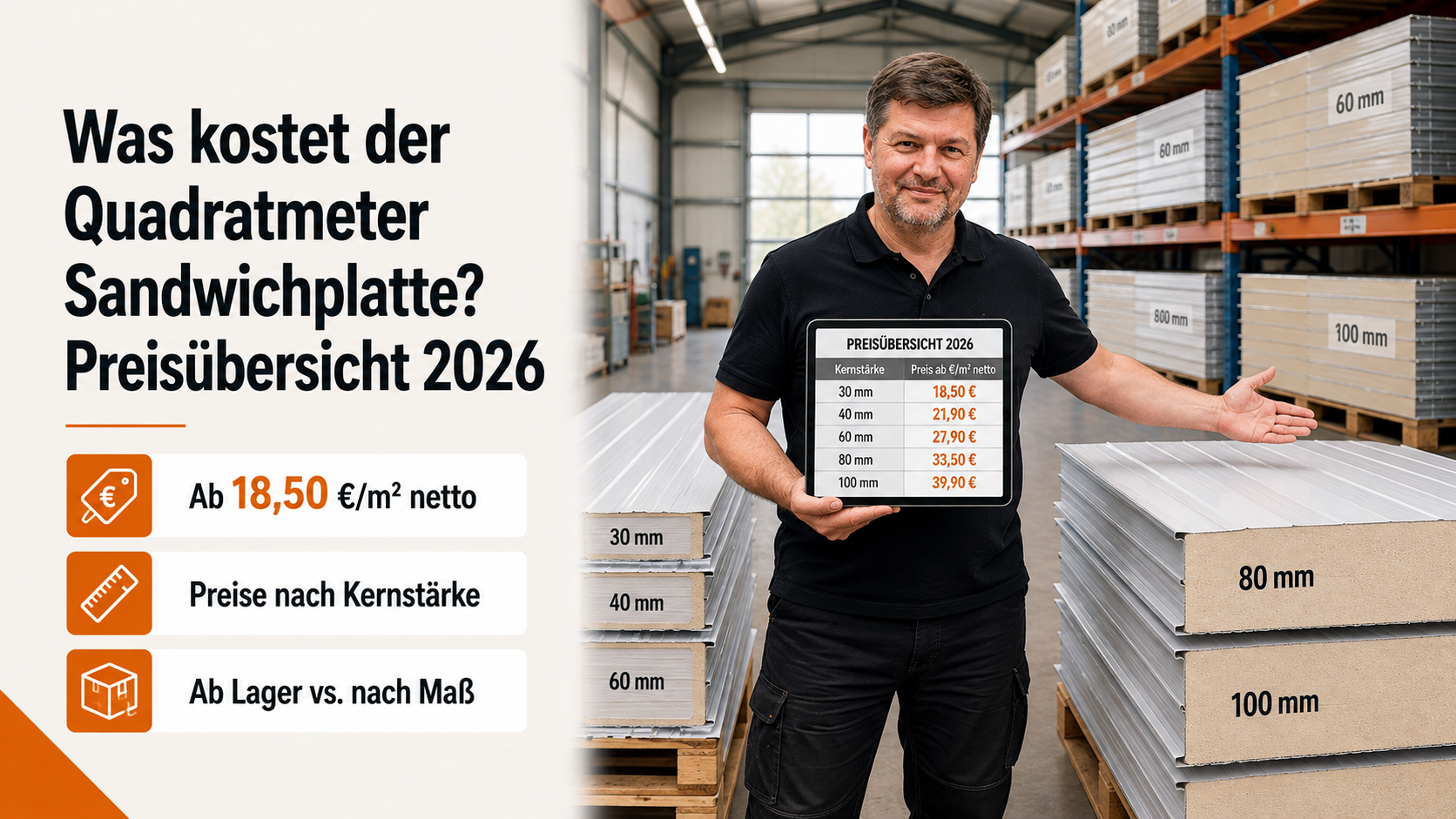 Was kostet der Quadratmeter Sandwichplatte? Preisübersicht 2026