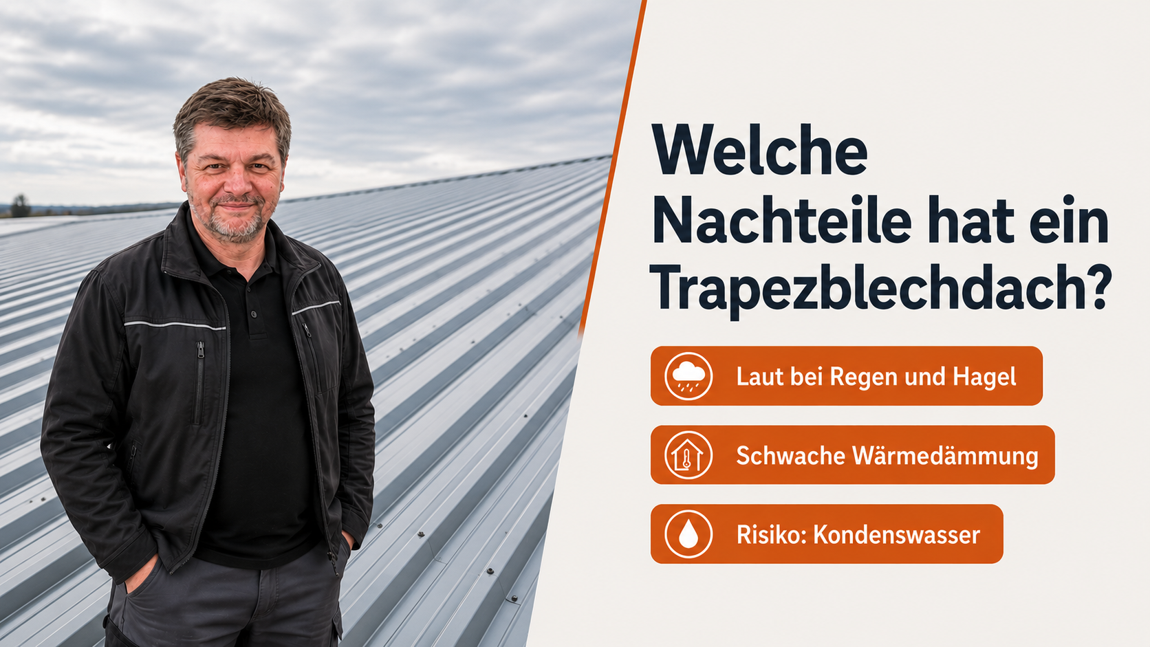 Welche Nachteile hat ein Trapezblechdach?